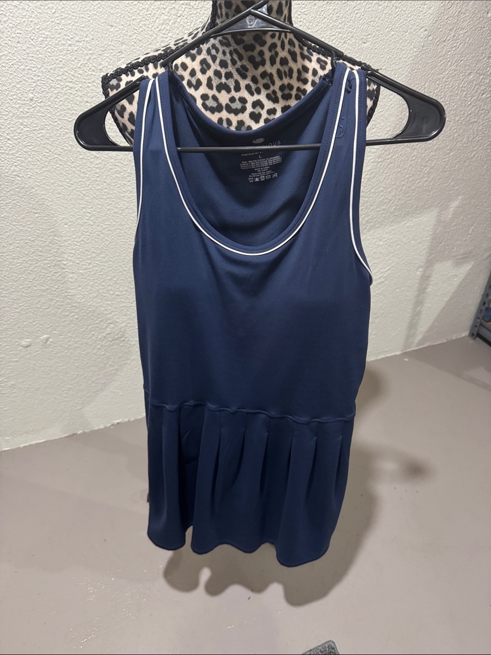 Yogalicious Navy Mini skort Dress w/ White Trim perfect for Tennis or Pickleball